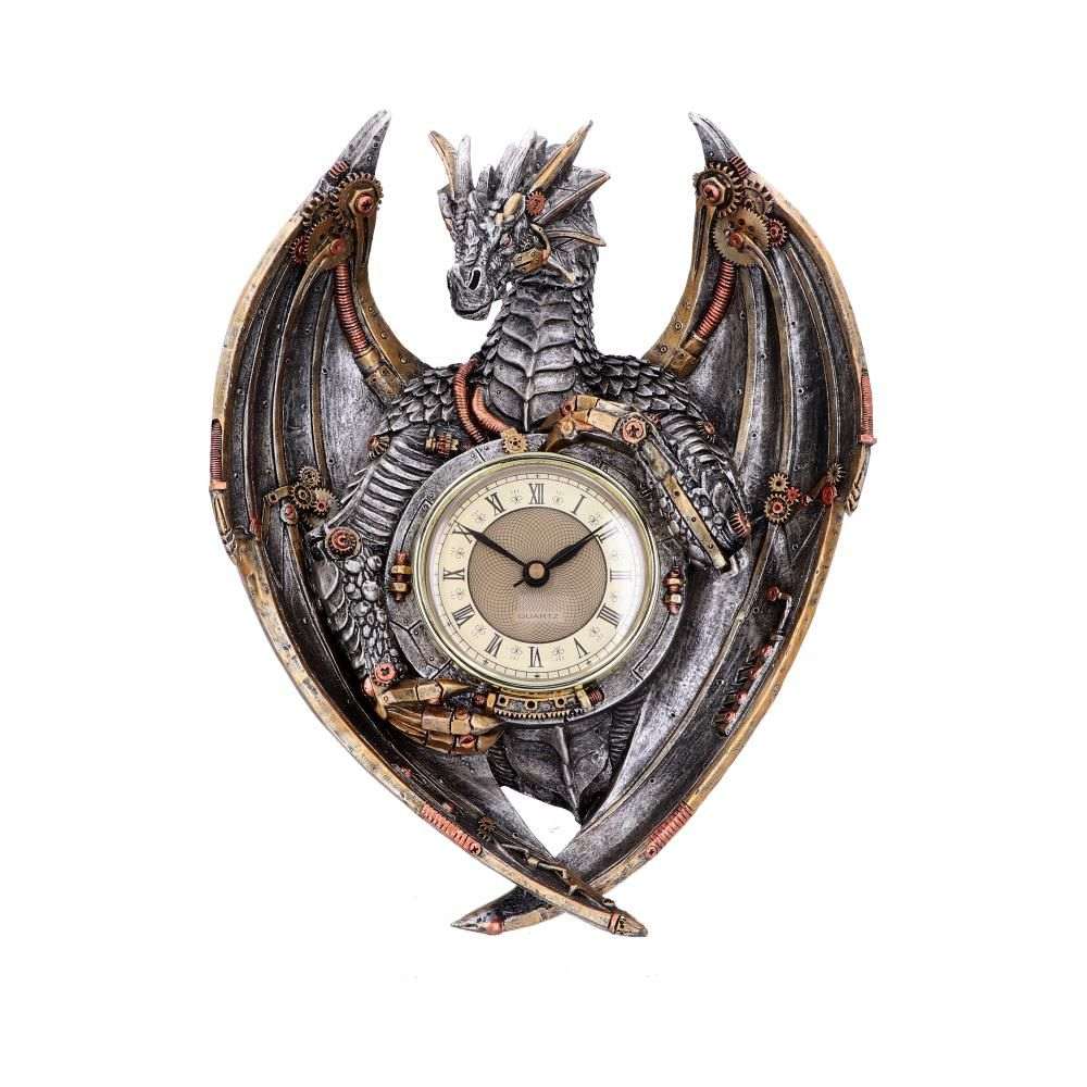 Nemesis Now - Dracus Horologium Wanduhr - Bronzefarben